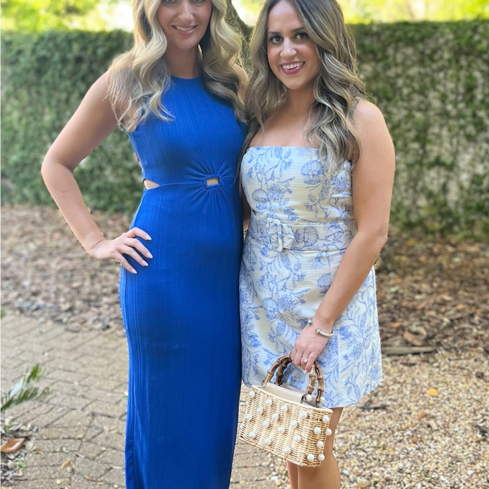 MINKPINK Blue Sleeveless Midi Dress